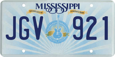 MS license plate JGV921