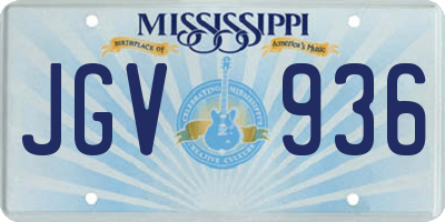 MS license plate JGV936