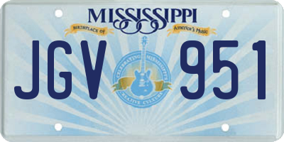 MS license plate JGV951