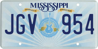 MS license plate JGV954