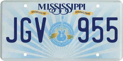 MS license plate JGV955