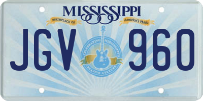 MS license plate JGV960