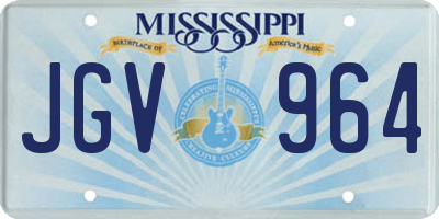 MS license plate JGV964