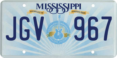 MS license plate JGV967