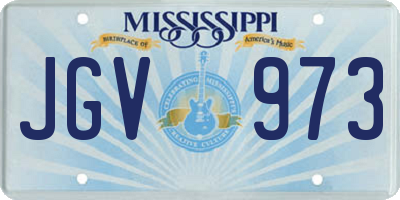 MS license plate JGV973