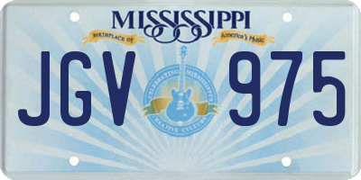 MS license plate JGV975