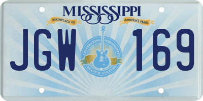MS license plate JGW169