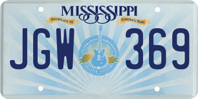 MS license plate JGW369