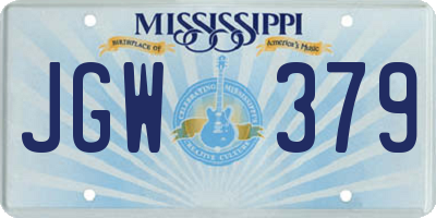 MS license plate JGW379
