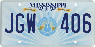 MS license plate JGW406
