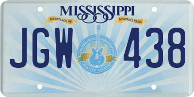 MS license plate JGW438