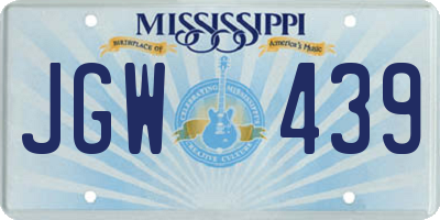 MS license plate JGW439
