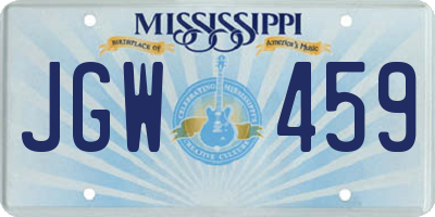MS license plate JGW459