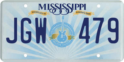 MS license plate JGW479