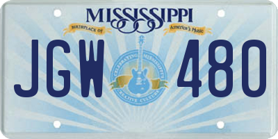 MS license plate JGW480