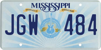 MS license plate JGW484