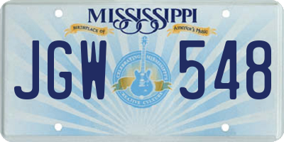 MS license plate JGW548