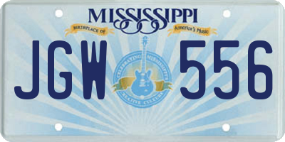 MS license plate JGW556
