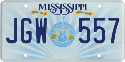 MS license plate JGW557