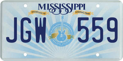 MS license plate JGW559
