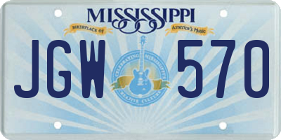 MS license plate JGW570