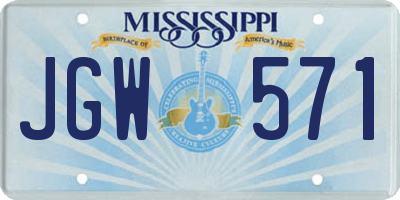 MS license plate JGW571