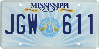 MS license plate JGW611