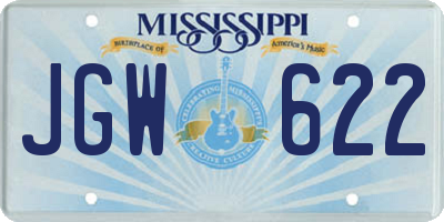 MS license plate JGW622