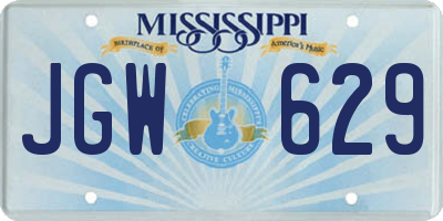 MS license plate JGW629