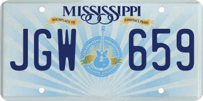 MS license plate JGW659