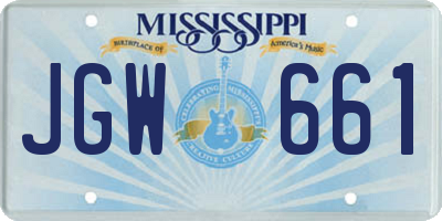 MS license plate JGW661