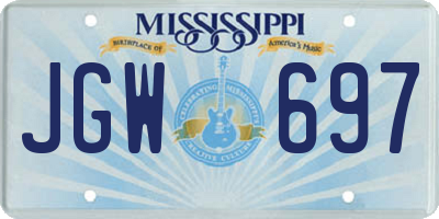 MS license plate JGW697