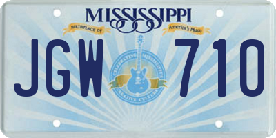 MS license plate JGW710