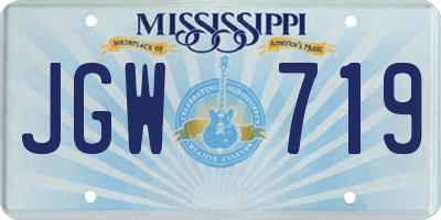 MS license plate JGW719