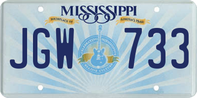 MS license plate JGW733