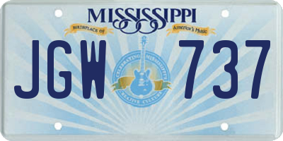 MS license plate JGW737