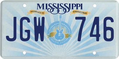 MS license plate JGW746