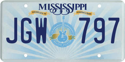 MS license plate JGW797