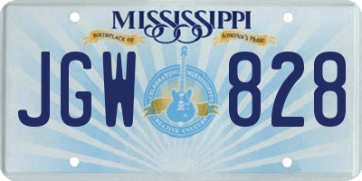 MS license plate JGW828