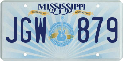 MS license plate JGW879