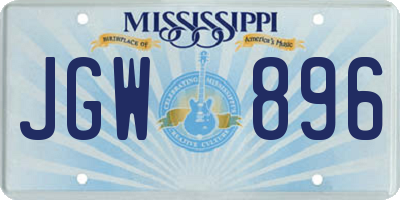 MS license plate JGW896