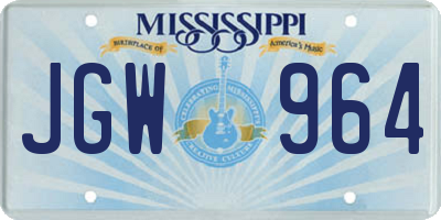 MS license plate JGW964