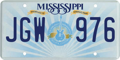 MS license plate JGW976