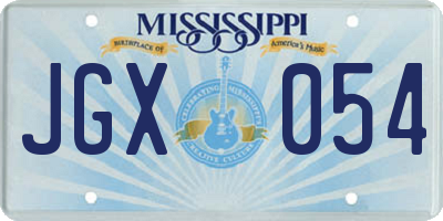 MS license plate JGX054