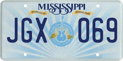 MS license plate JGX069