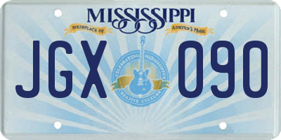 MS license plate JGX090