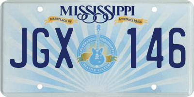 MS license plate JGX146