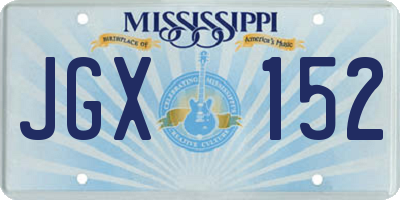 MS license plate JGX152