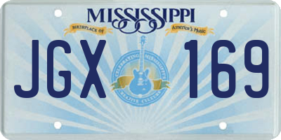 MS license plate JGX169