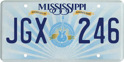 MS license plate JGX246